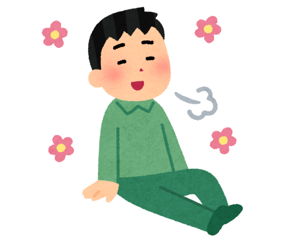 安静にして楽な姿勢を探す