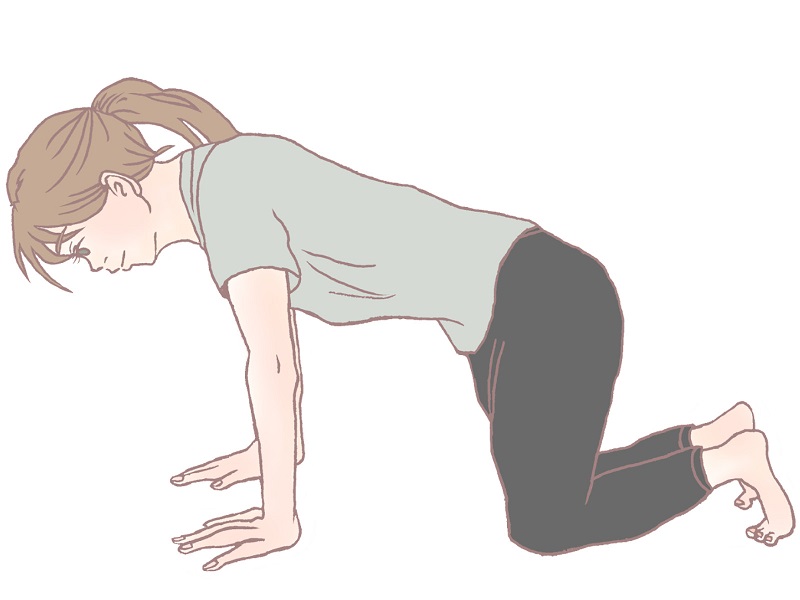 四つん這いで痛みが出ない方へ歩く