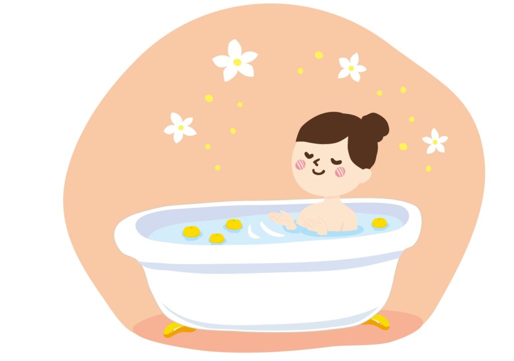 慢性期に入ったら積極的に温めるのイラスト