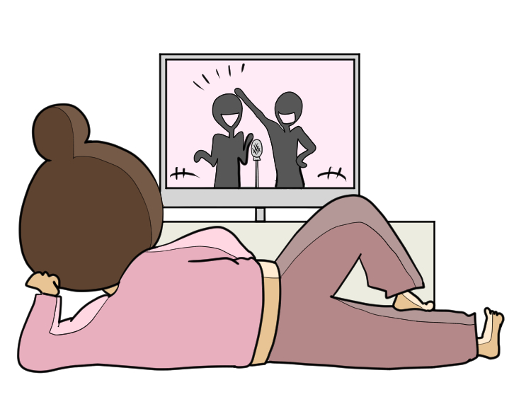 運動不足のイラスト