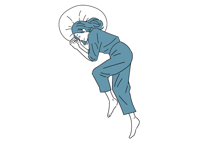 楽な姿勢を探す